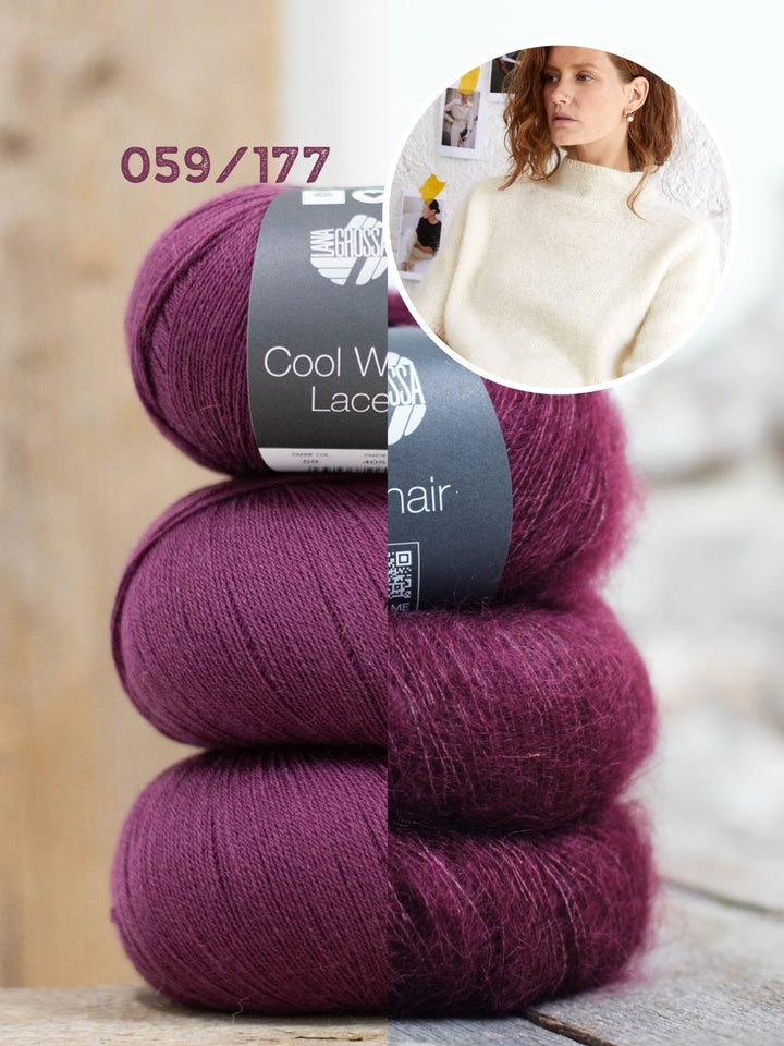 Breipakket shirt Hedda I - Cool Wool Lace en Silkhair
