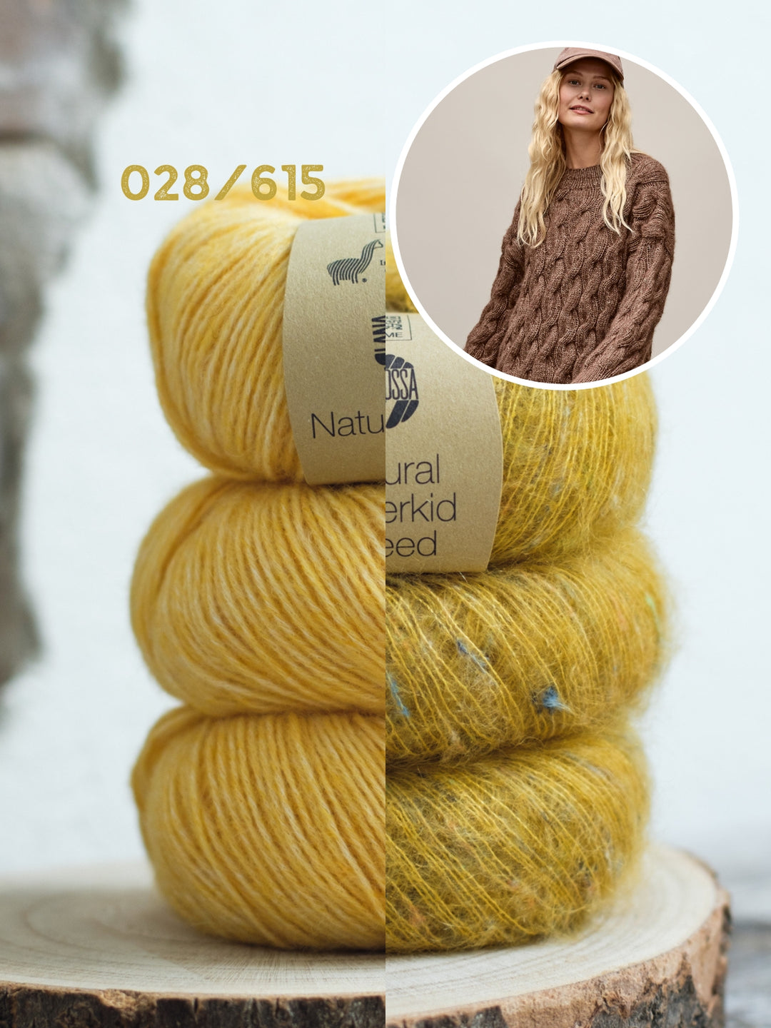 Breipakket Natural Alpaca Pelo Superkid Tweed kabeltrui