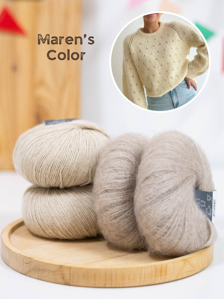 Breipakket Lillie Sweater - Kolibri by Johanna