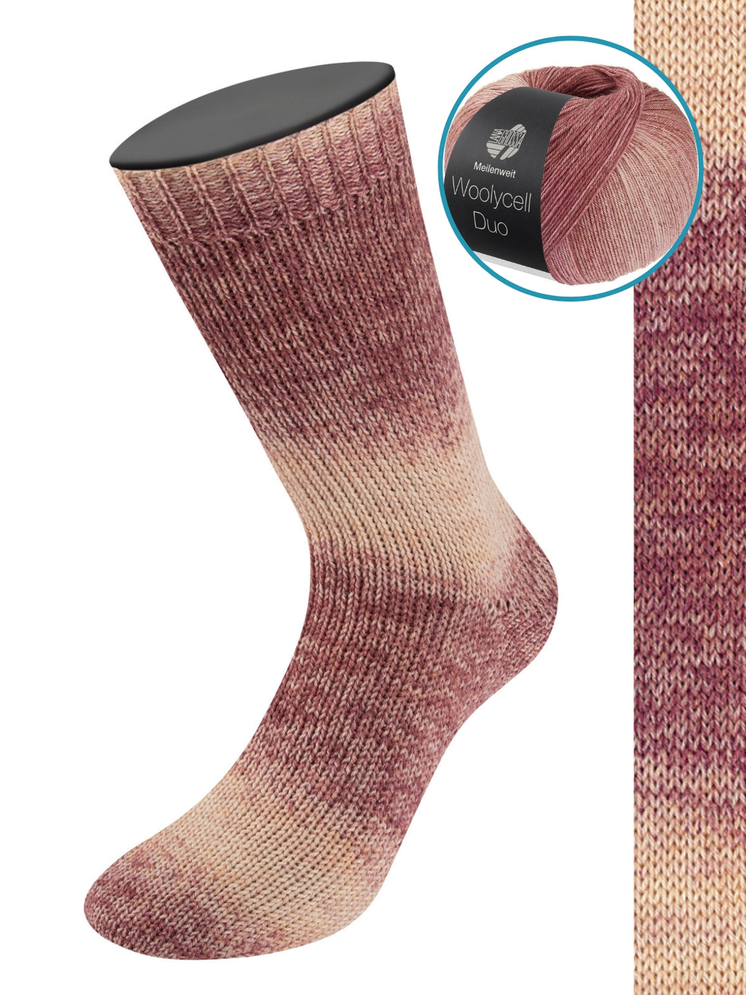 Woolycell Duo 6011 Zandbeige/Nougat/Roodbruin