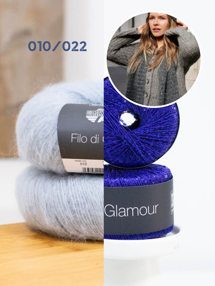 Haakpakket Filo di Gio Glamour sjaal