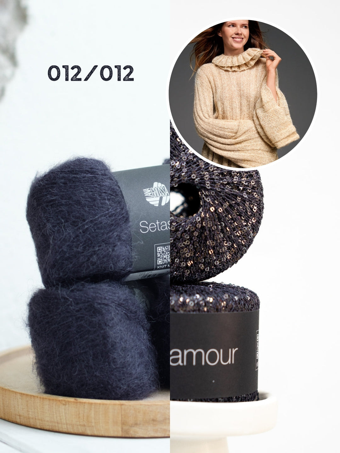Breipakket Setasuri Glamour pullover met kraag