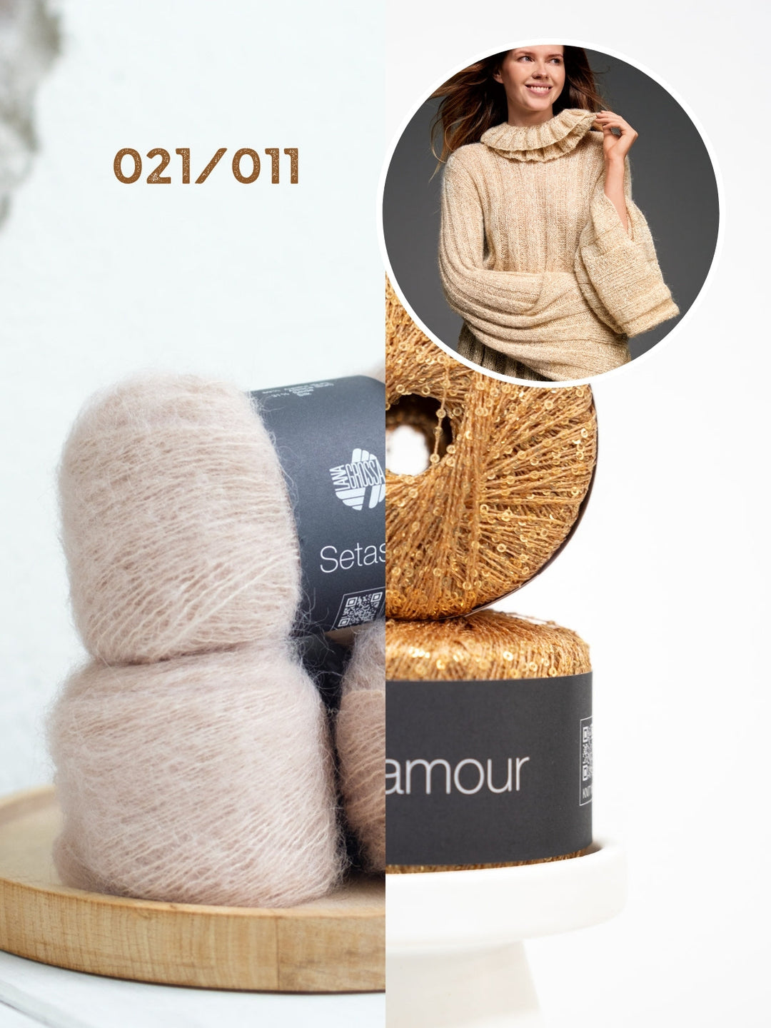 Breipakket Setasuri Glamour pullover met kraag
