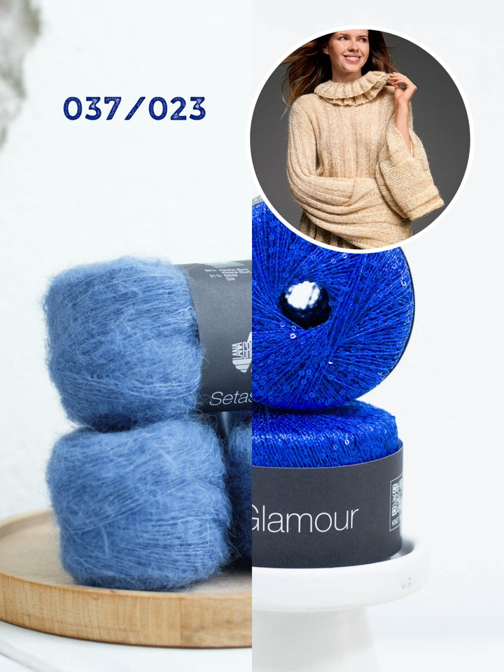 Breipakket Setasuri Glamour pullover met kraag