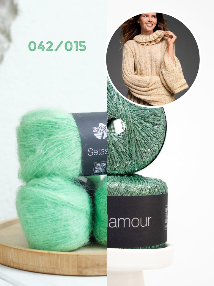 Breipakket Setasuri Glamour pullover met kraag