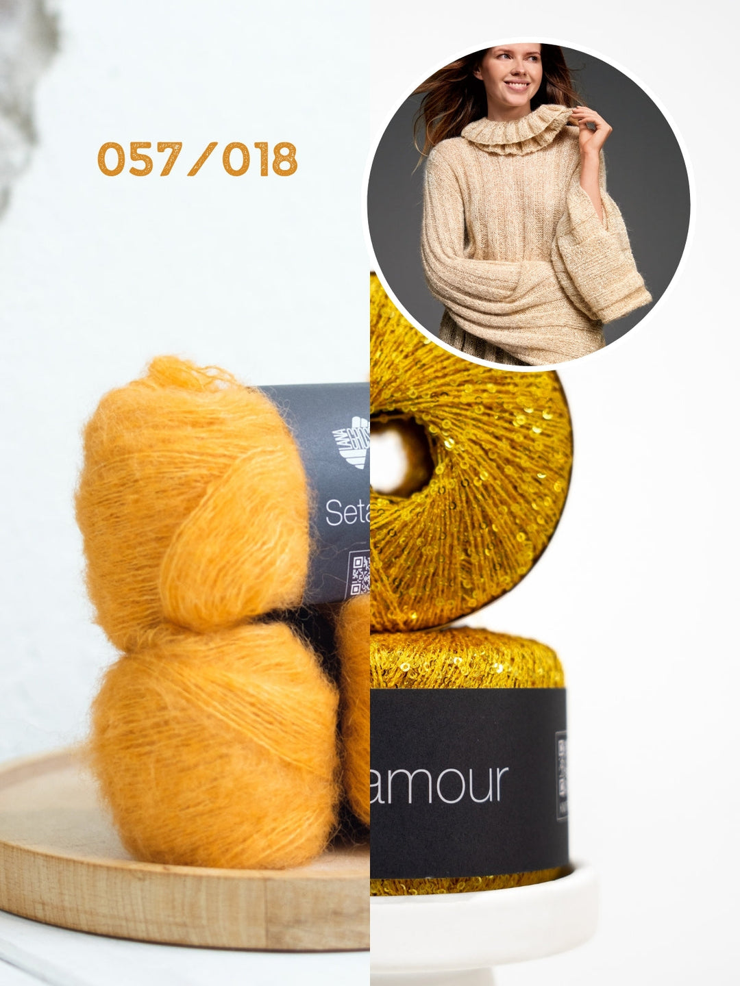Breipakket Setasuri Glamour pullover met kraag