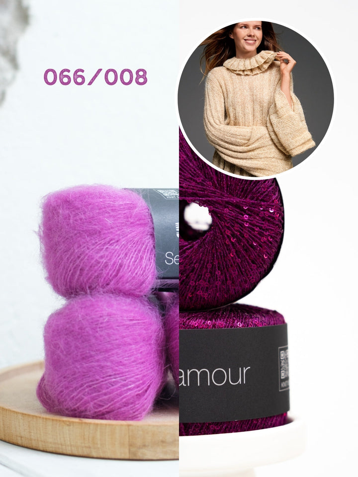 Breipakket Setasuri Glamour pullover met kraag