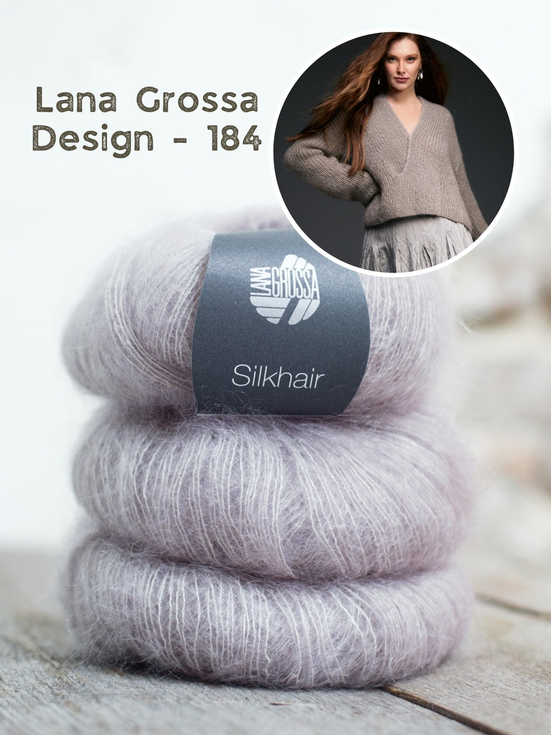 Breipakket Silkhair trui met v-hals