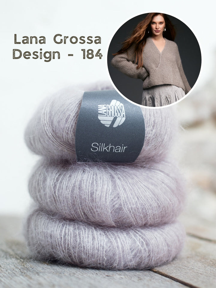 Breipakket Silkhair trui met v-hals