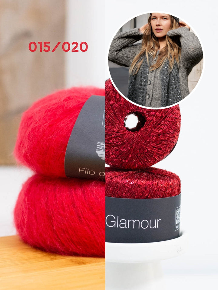 Haakpakket Filo di Gio Glamour sjaal