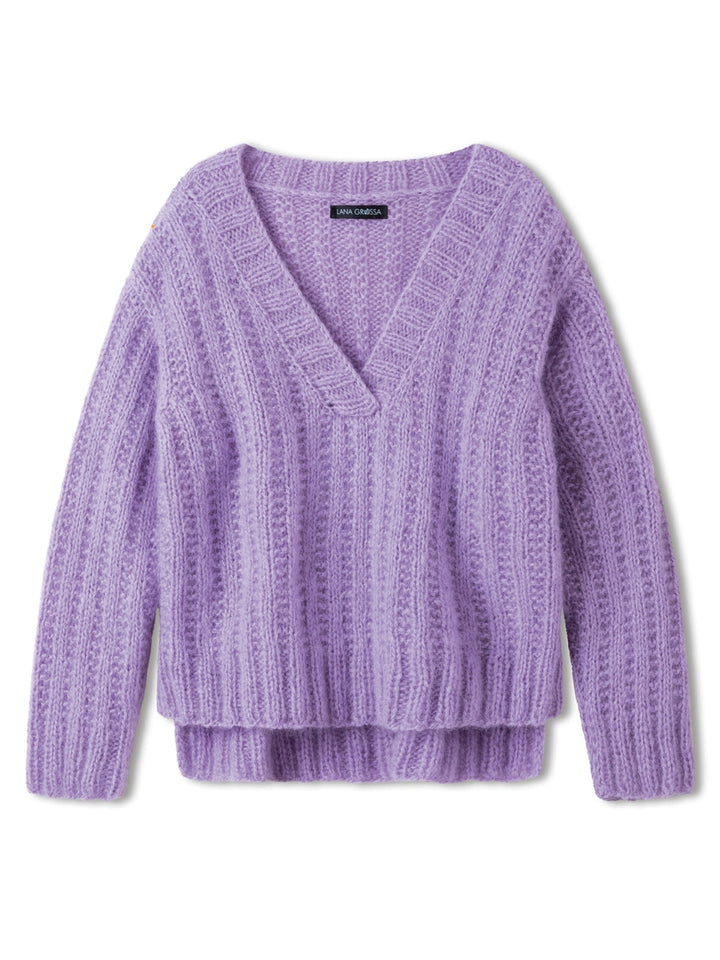 Breipakket Mohair di Gio trui met v-hals