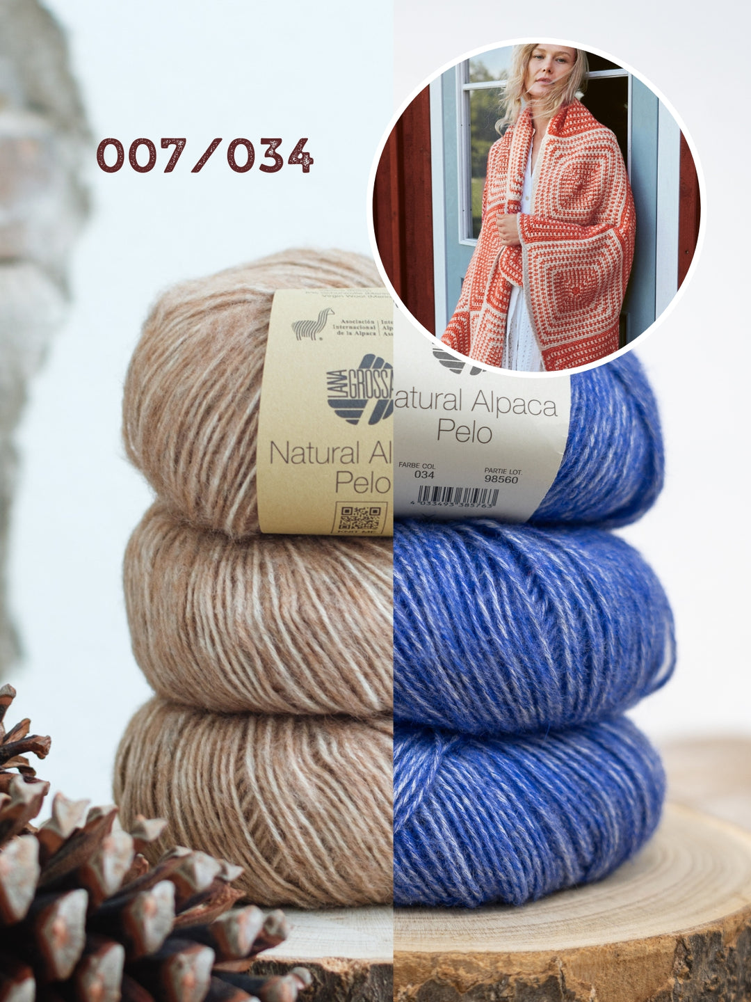 Haakpakket Natural Alpaca Pelo deken