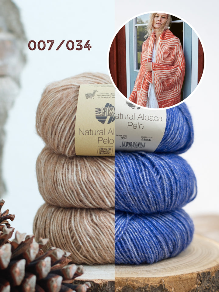 Haakpakket Natural Alpaca Pelo deken