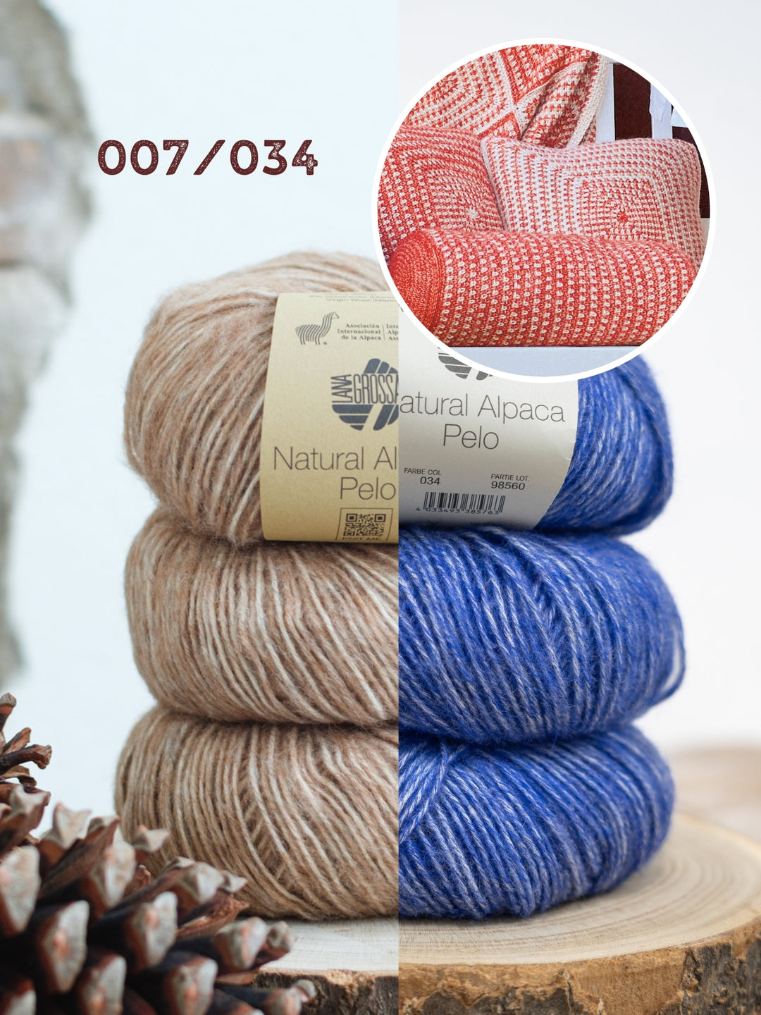 Haakpakket Natural Alpaca Pelo rolkussen
