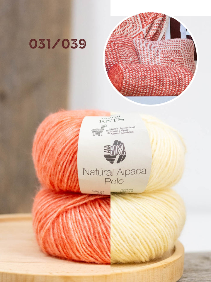 Haakpakket Natural Alpaca Pelo rolkussen