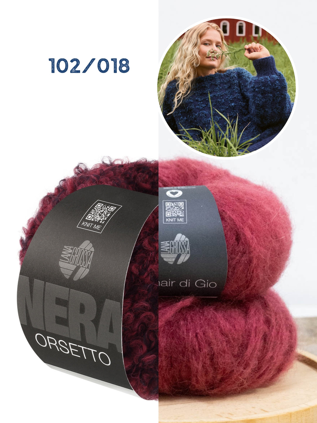 Breipakket Orsetto Mouliné &amp; Mohair di Gio trui