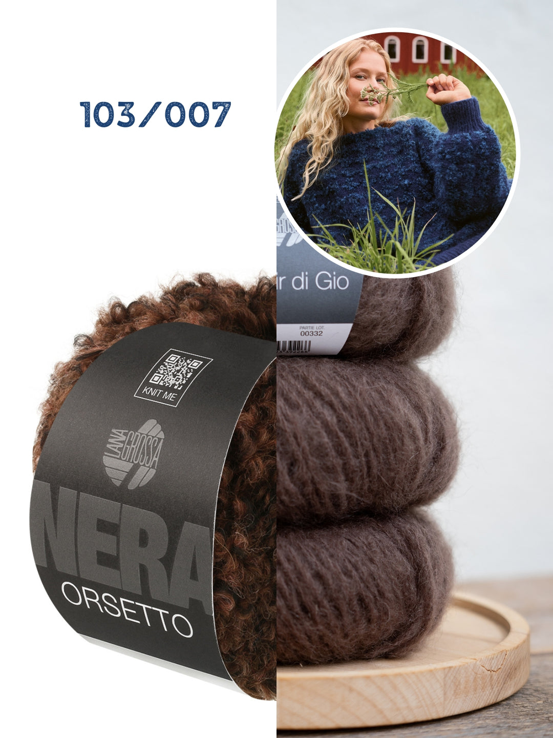 Breipakket Orsetto Mouliné &amp; Mohair di Gio trui