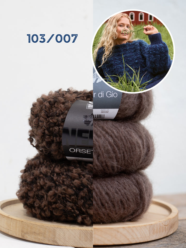 Breipakket Orsetto Mouliné &amp; Mohair di Gio trui