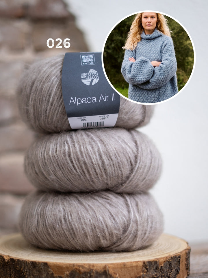 Breipakket Alpaca Air II trui met sterrenpatroon