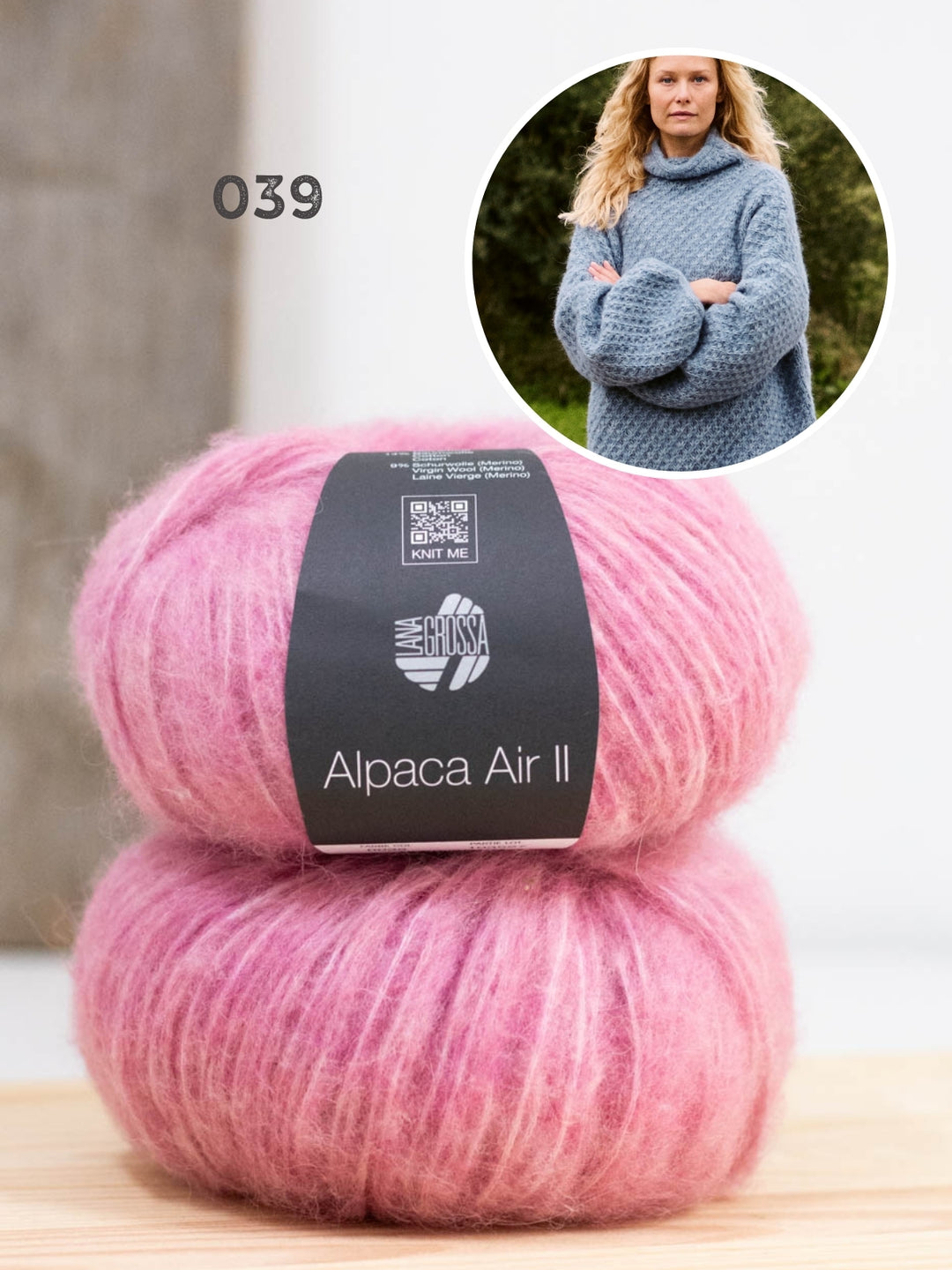 Breipakket Alpaca Air II trui met sterrenpatroon