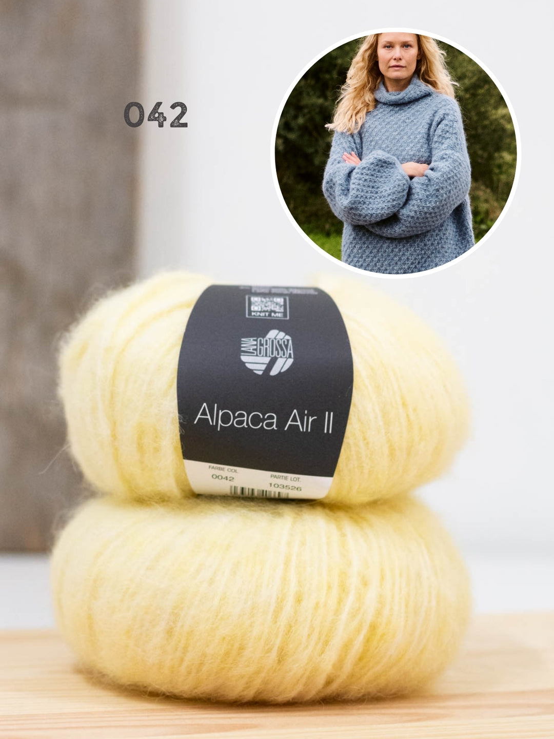 Breipakket Alpaca Air II trui met sterrenpatroon