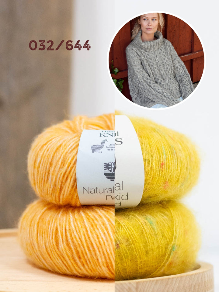 Breipakket Natural Alpaca Pelo &amp; Natural Superkid Tweed coltrui