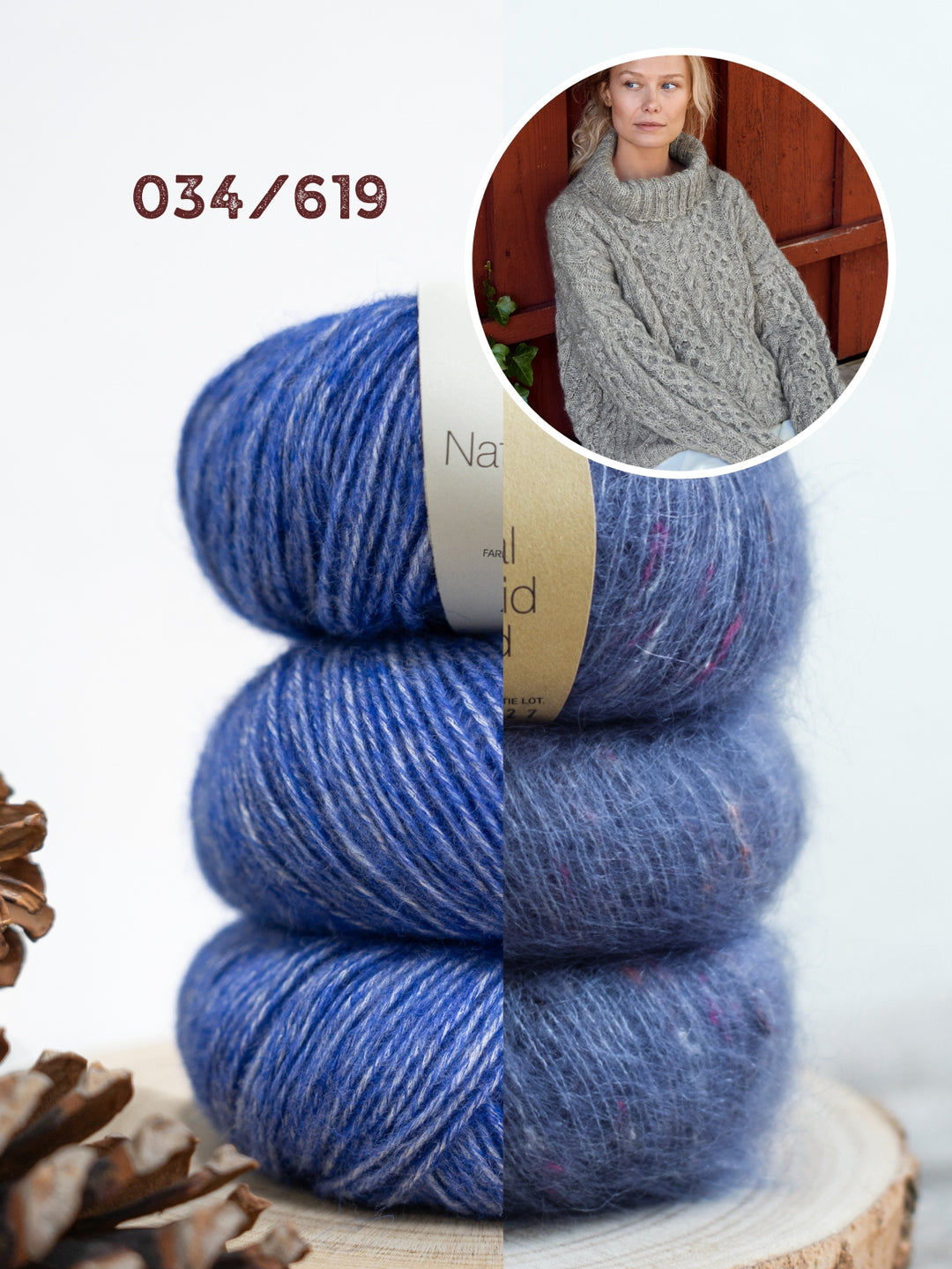 Breipakket Natural Alpaca Pelo &amp; Natural Superkid Tweed coltrui