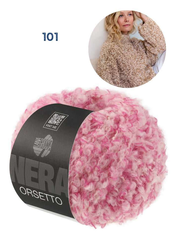 Breipakket Orsetto Mouliné trui in half patent