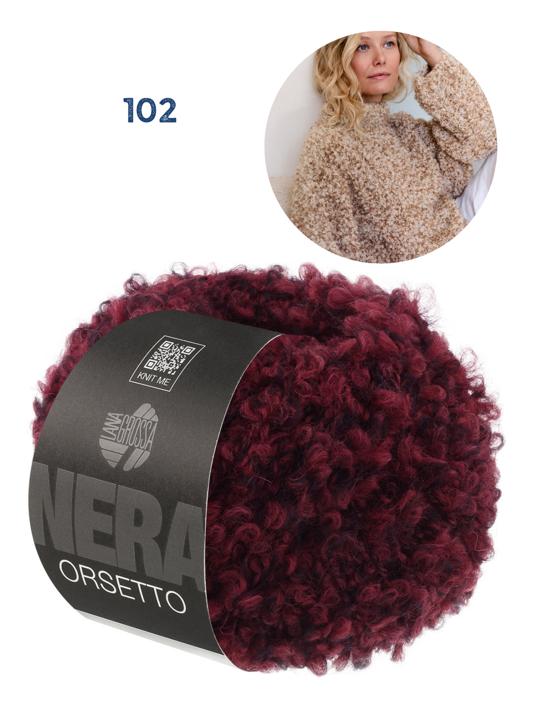 Breipakket Orsetto Mouliné trui in half patent