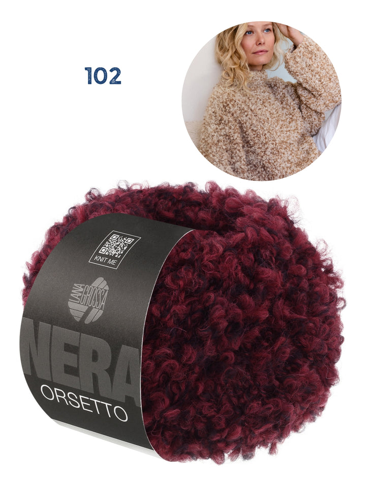 Breipakket Orsetto Mouliné trui in half patent