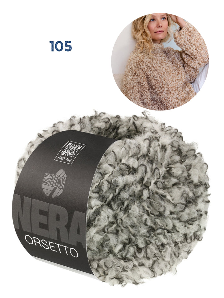 Breipakket Orsetto Mouliné trui in half patent