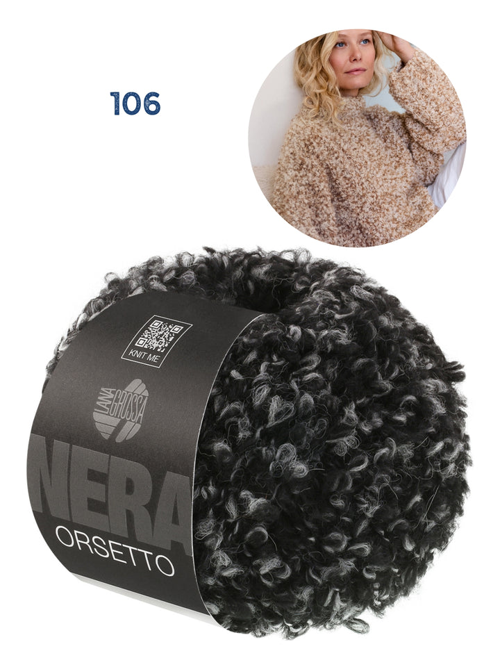 Breipakket Orsetto Mouliné trui in half patent