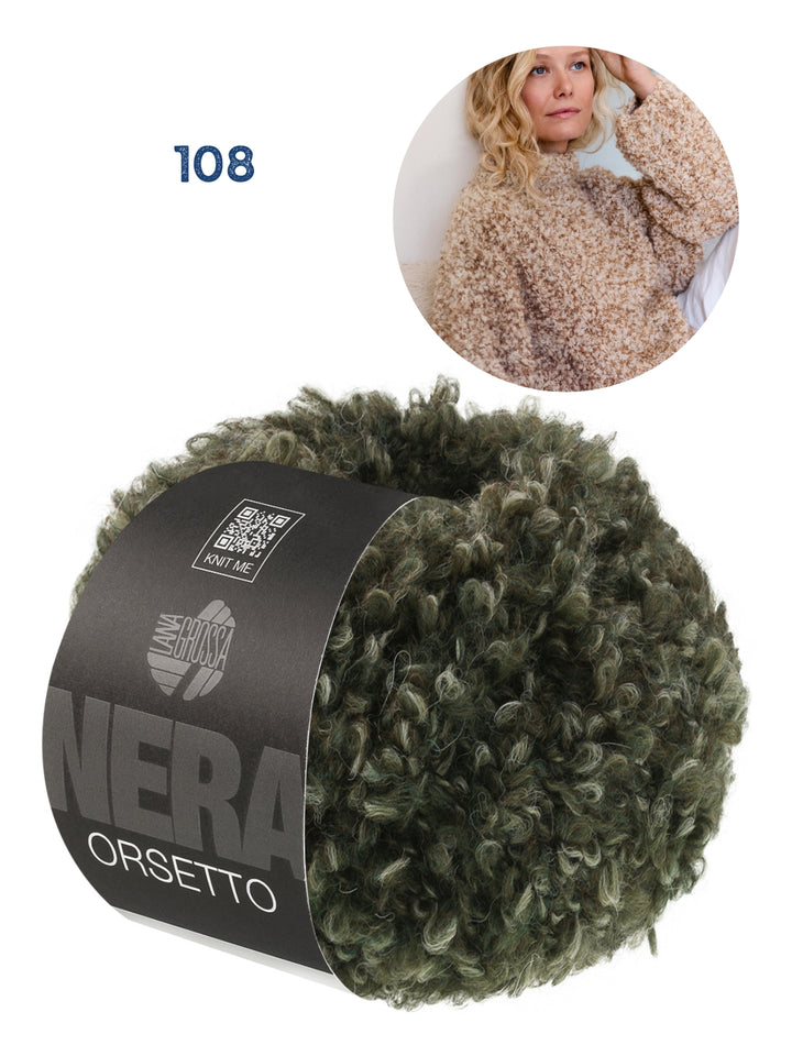 Breipakket Orsetto Mouliné trui in half patent