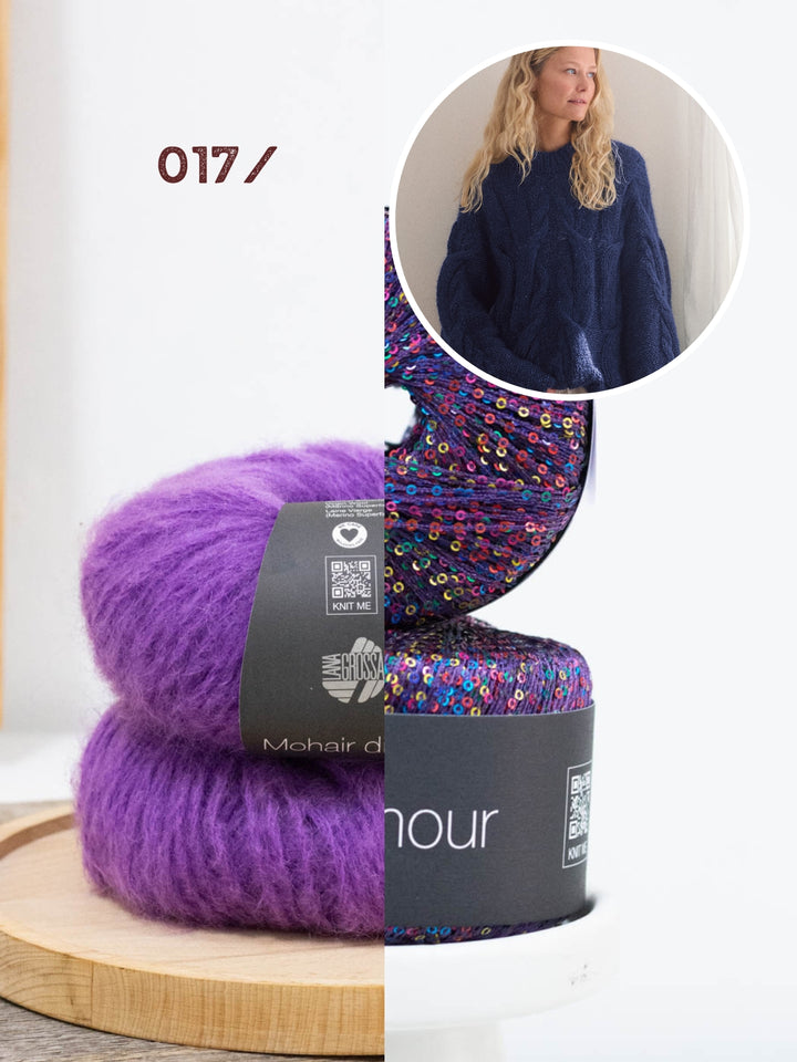 Breipakket Mohair di Gio &amp; Glamour kabeltrui in A-lijn