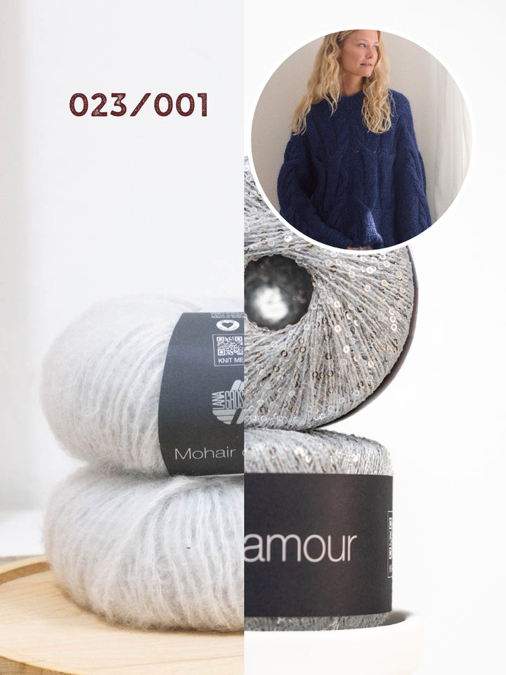 Breipakket Mohair di Gio &amp; Glamour kabeltrui in A-lijn