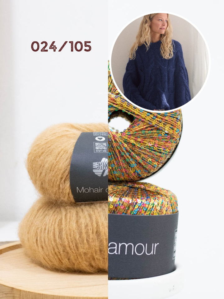 Breipakket Mohair di Gio &amp; Glamour kabeltrui in A-lijn
