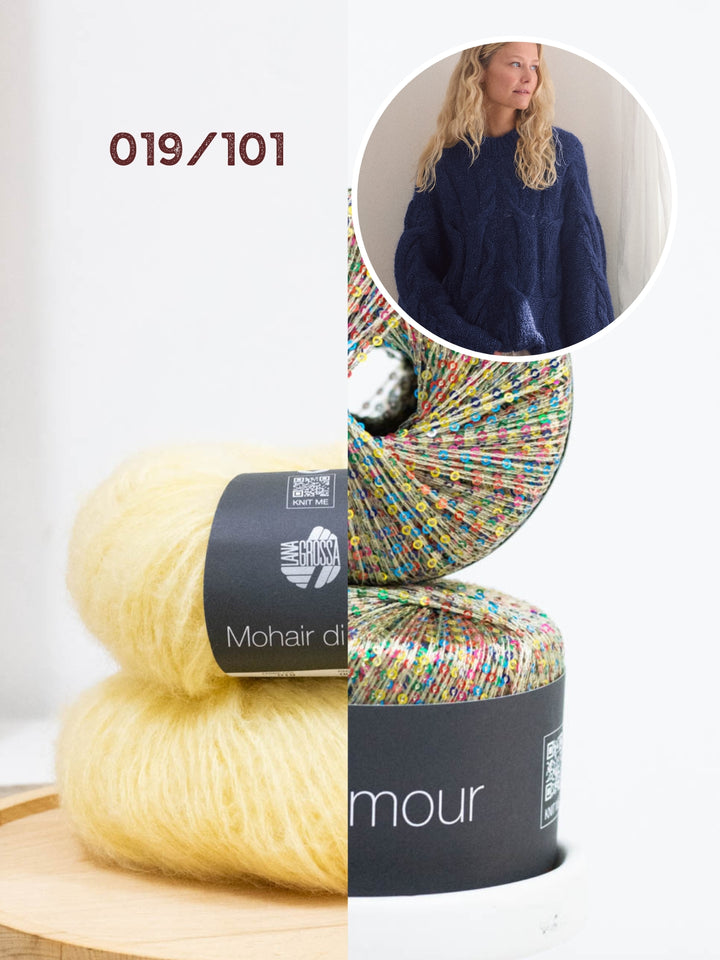 Breipakket Mohair di Gio &amp; Glamour kabeltrui in A-lijn