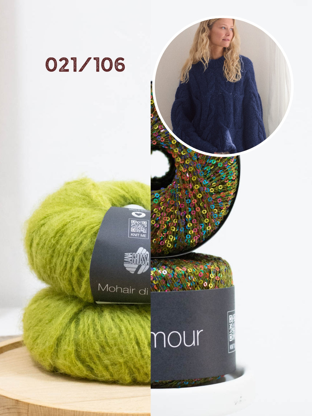 Breipakket Mohair di Gio &amp; Glamour kabeltrui in A-lijn