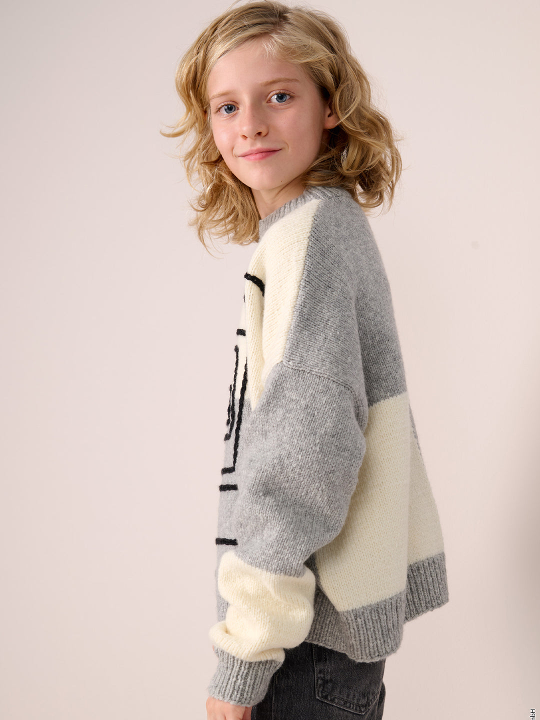 Breipakket Cool Merino ruitentrui met patroon - kids