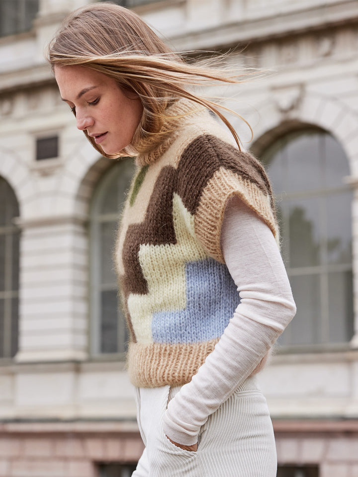 Breipakket Mohair Di Gio spencer in geometrisch design