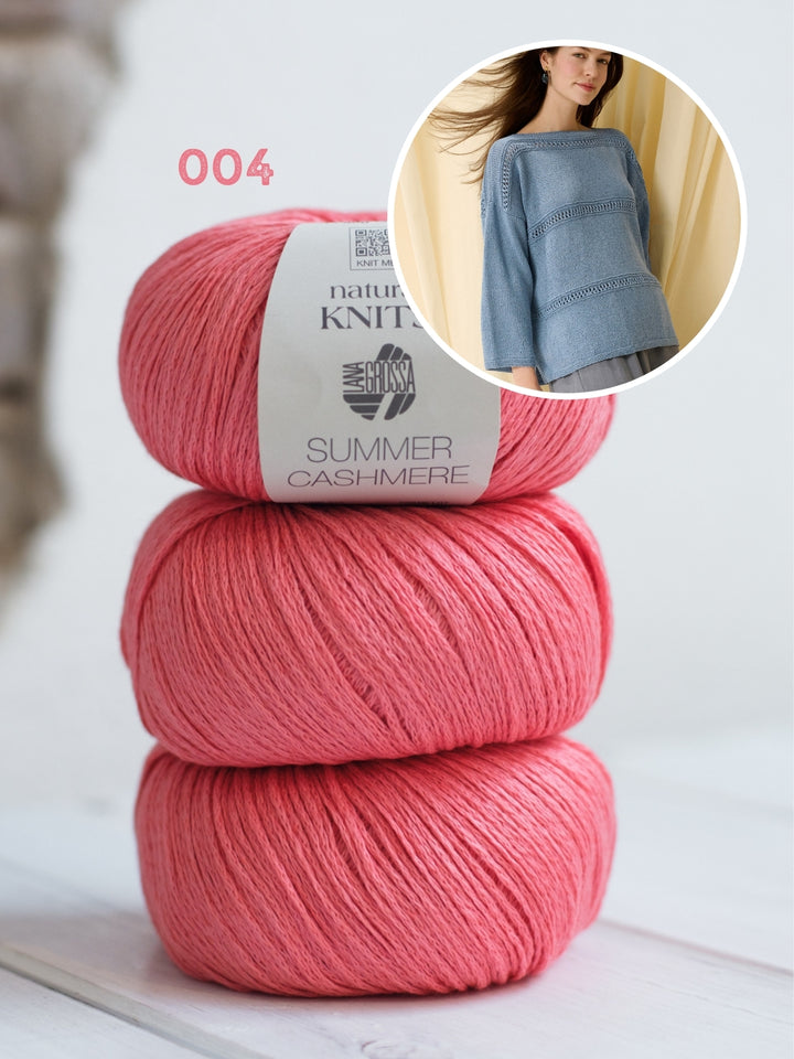 Breipakket Summer Cashmere trui met boothals