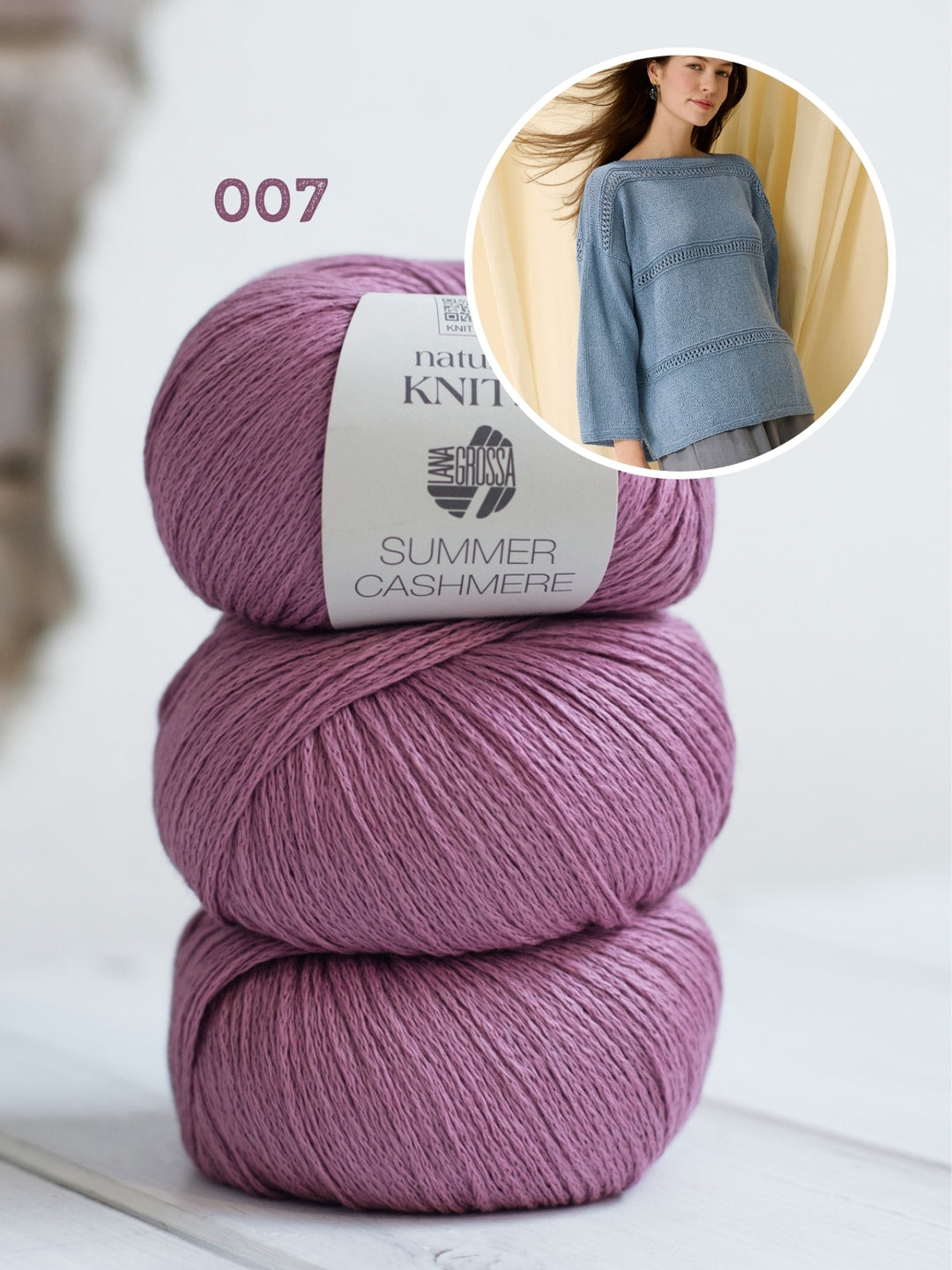 Breipakket Summer Cashmere trui met boothals