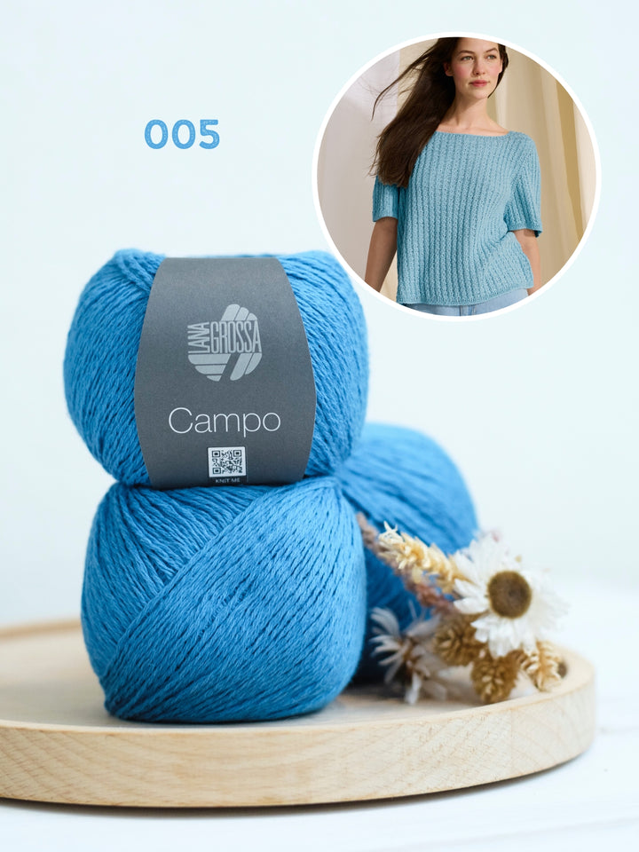 Breipakket Campo shirt met kleine kabels