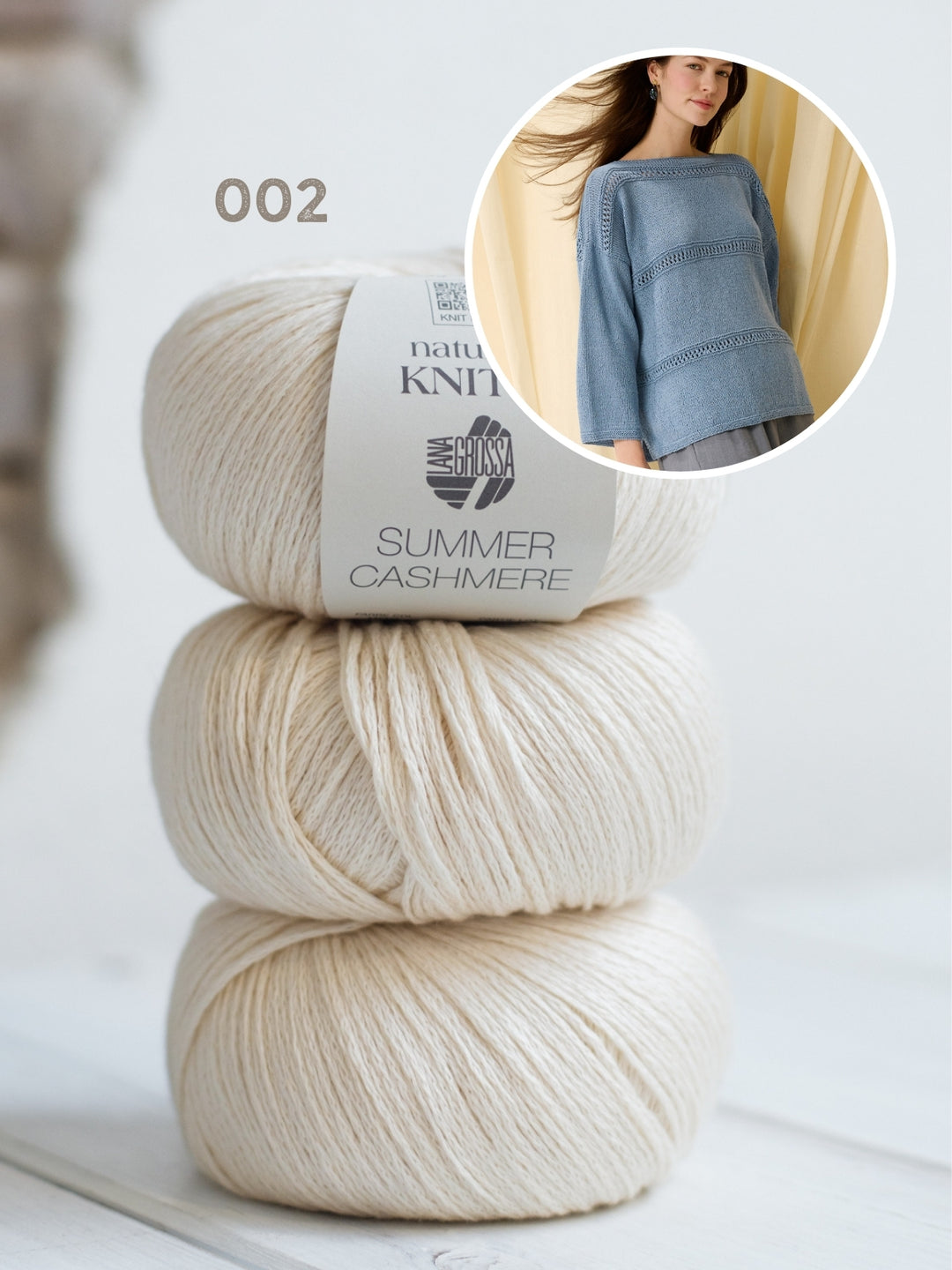 Breipakket Summer Cashmere trui met boothals