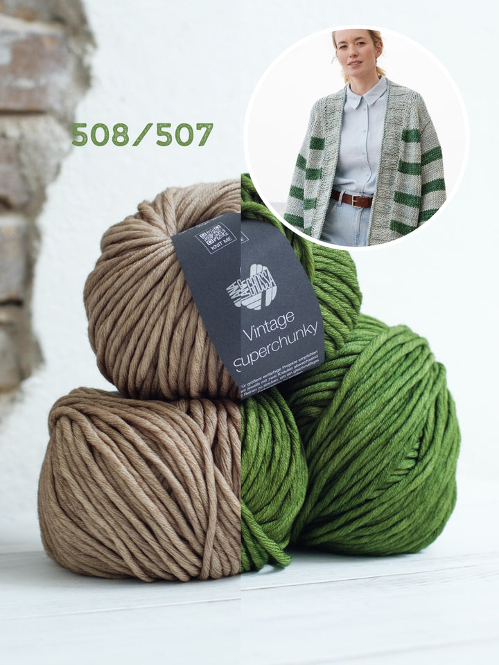 Breipakket Vintage Superchunky top-down strepenvest