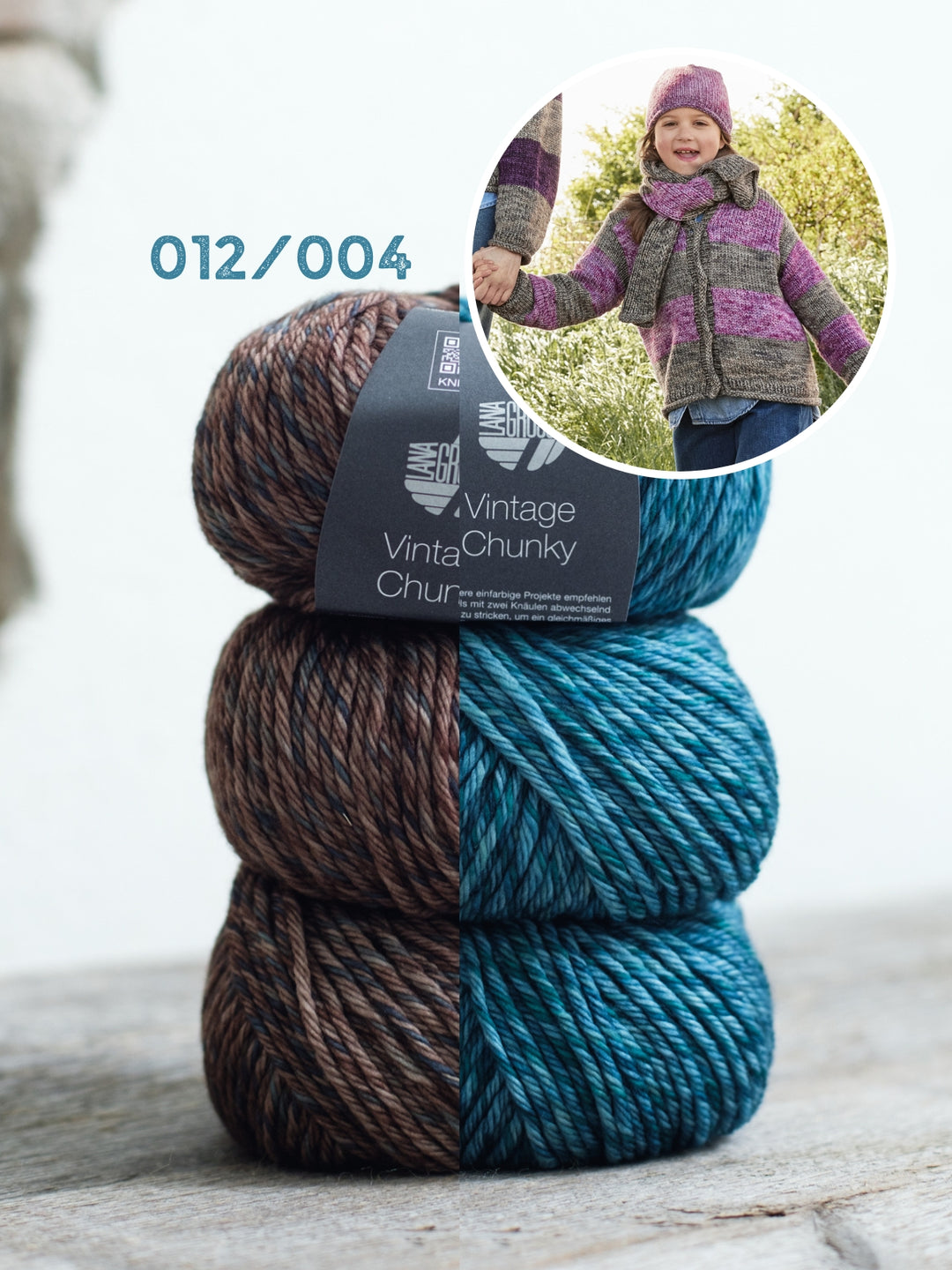 Breipakket Vintage Chunky strepensjaal - kids