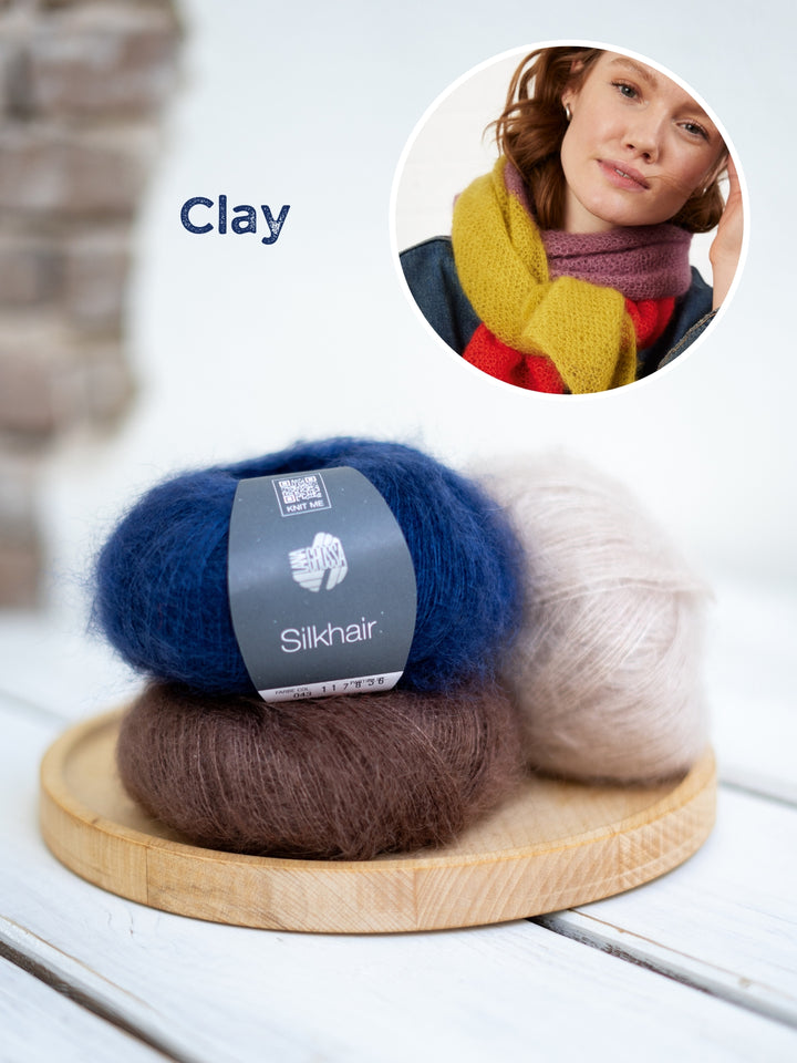 Breipakket Silkhair colorblock stola