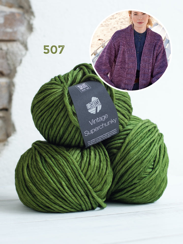 Breipakket Vintage Superchunky top-down vest