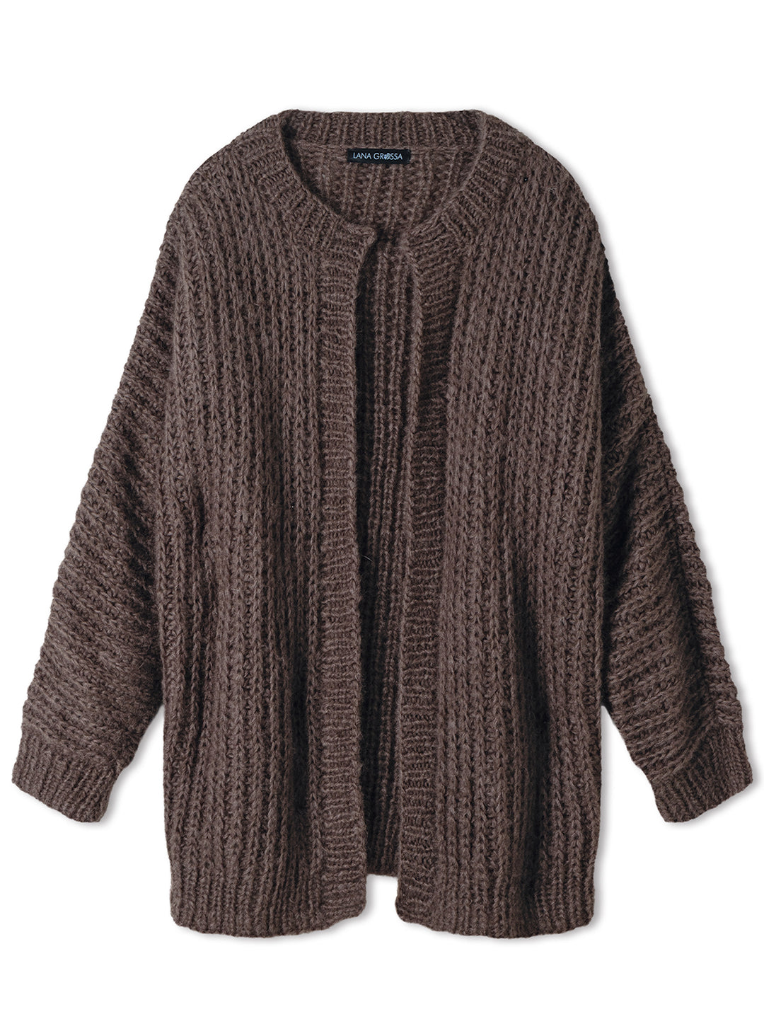 Breipakket Mohair Di Gio vest in halve patent - top-down