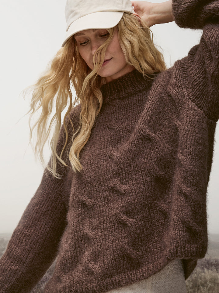 Breipakket Mohair Di Gio trui met kabels